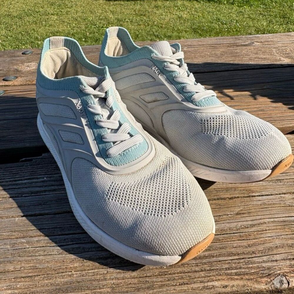 NAOT Knit Walking Sneakers Gray Blue Comfort Athleisure Women’s EU 39 US 8
